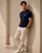 T-shirt Homme Fleur de Lys Blanche Brodée